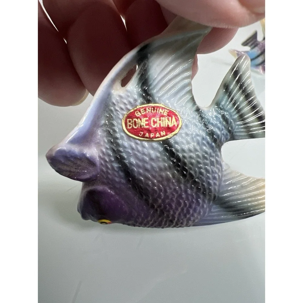 Vintage‎ Bone China Japan Angelfish Figurines Set of 3